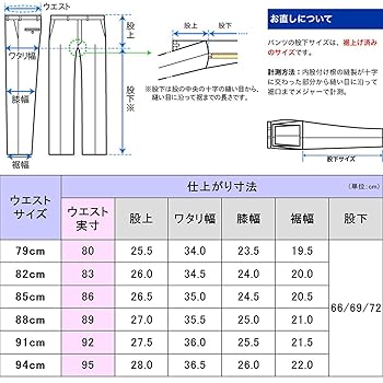 スラックス　Mサイズ Amazon.co.jp: [スーツジャパン] 【KOKUBO】 お直し不要 裾上げ